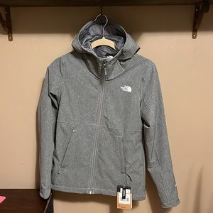 Gray north face fleece lined women’s shlbe rschl hdie SIZE XS